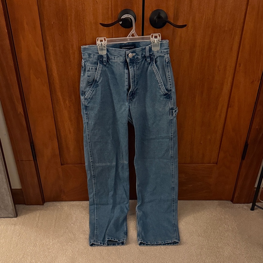 Aeropostale Women's Blue Straight Leg Jeans